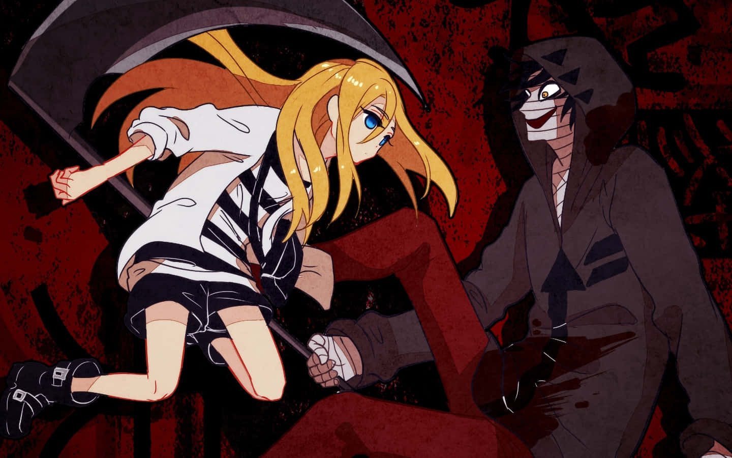 Download A mysterious, captivating scene from the supernatural thriller anime  Angels Of Death.