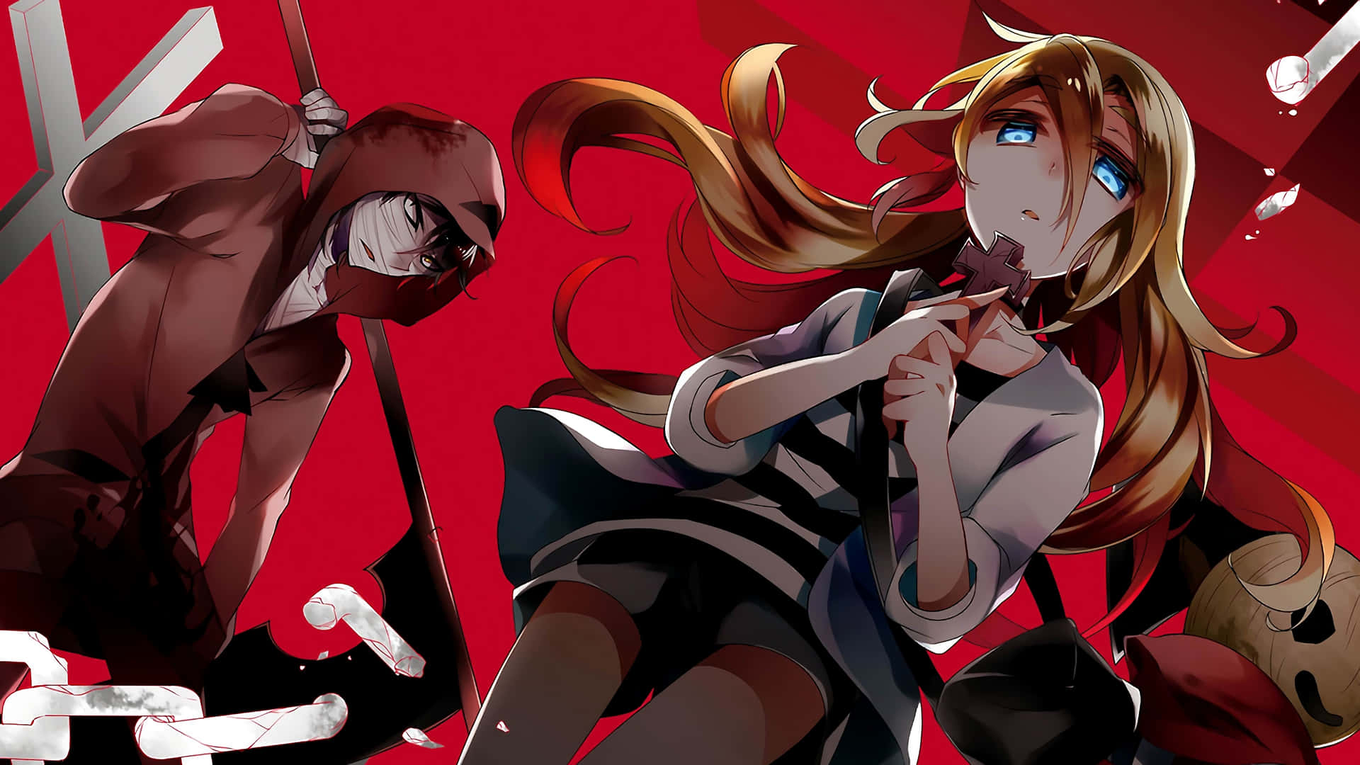 Download A mysterious, captivating scene from the supernatural thriller anime  Angels Of Death.