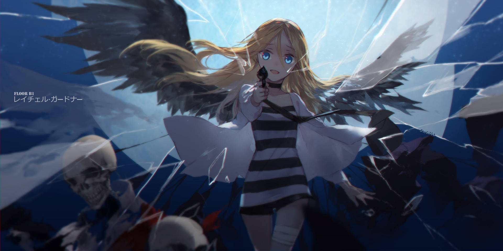 Angels Of Death Rachel With Gun Background