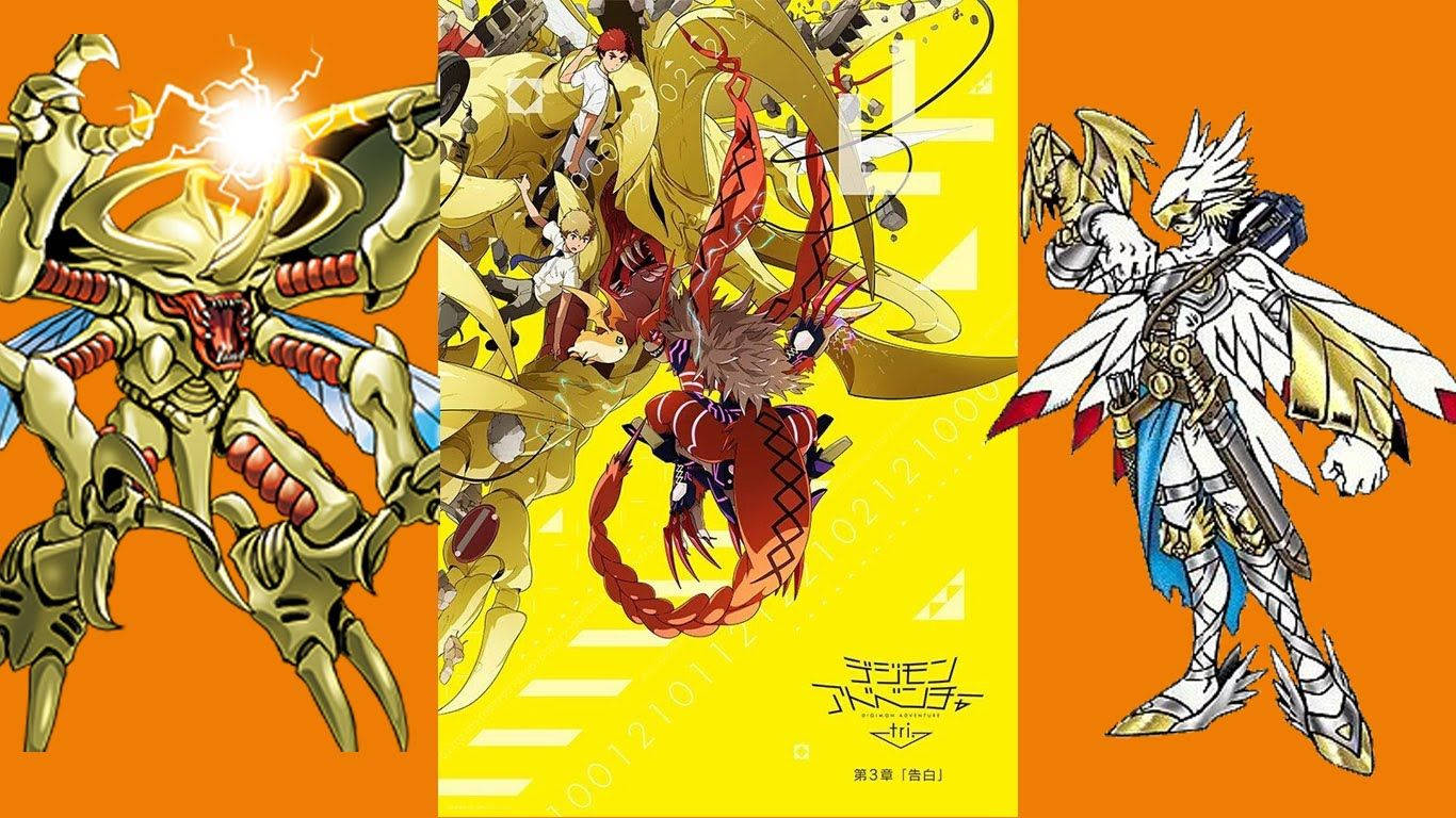 Angemon And The Insectoids Digimon Wallpaper