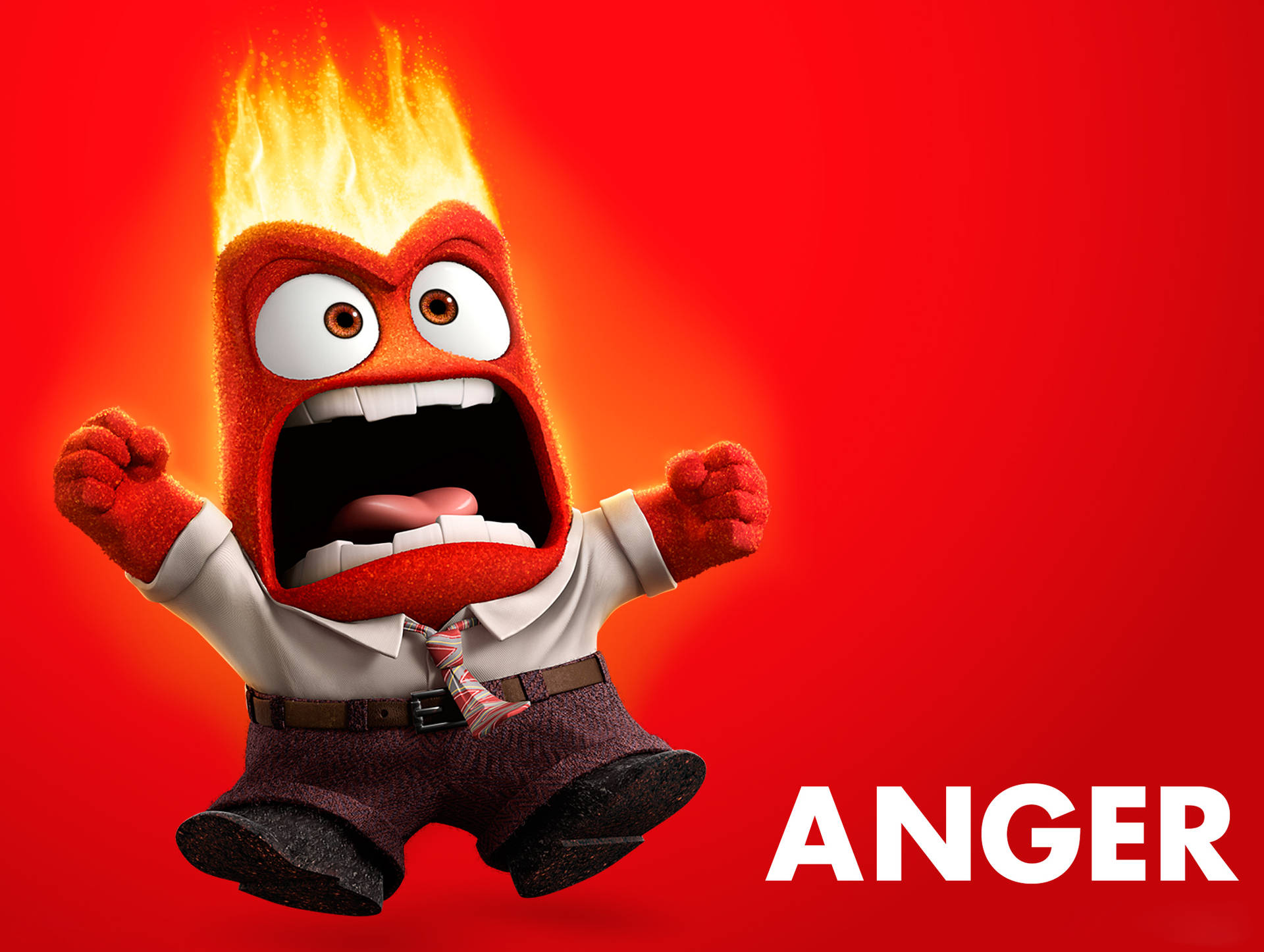 Anger Inside Out Flaming Head