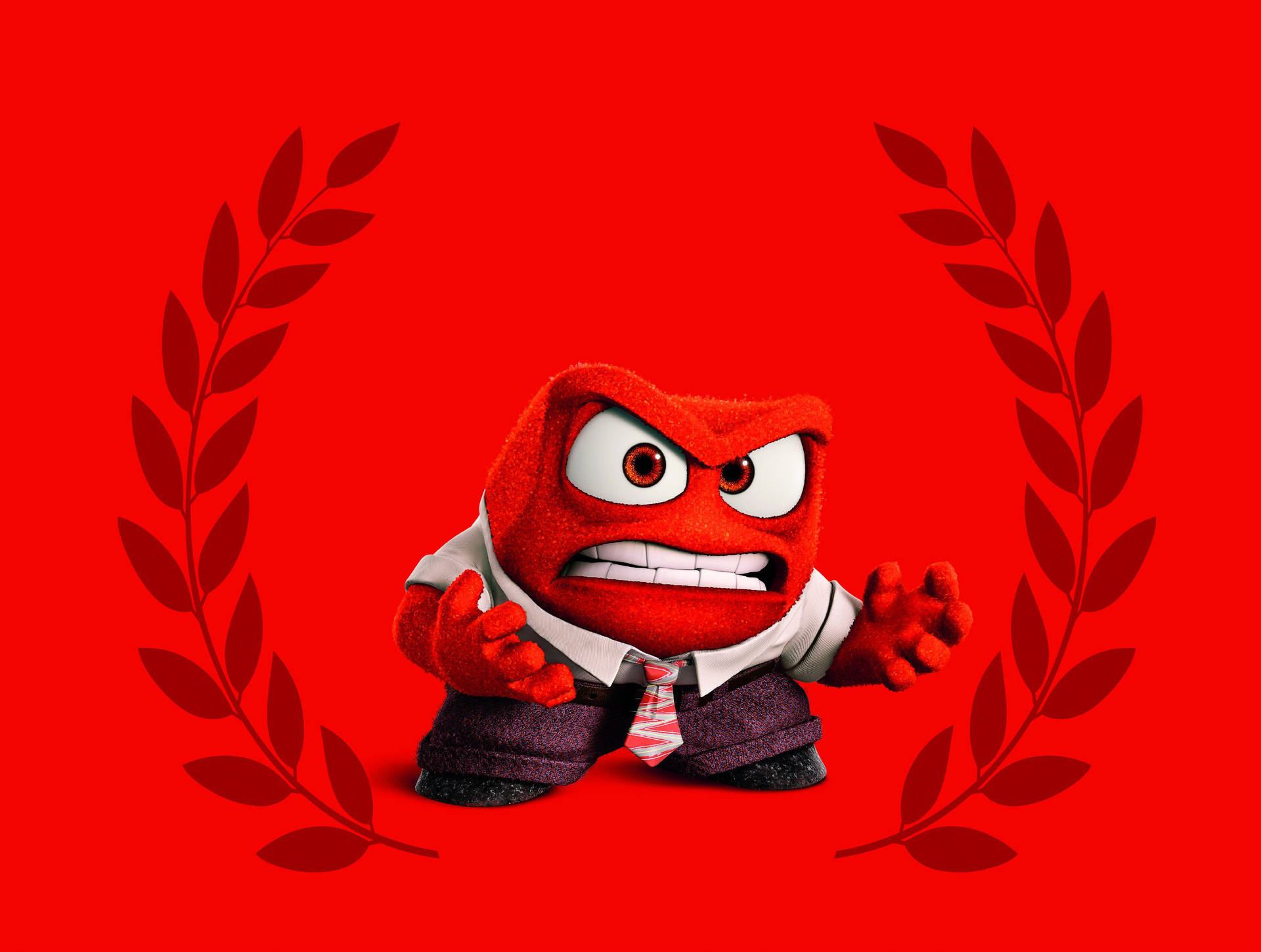 Anger Inside Out Red Background