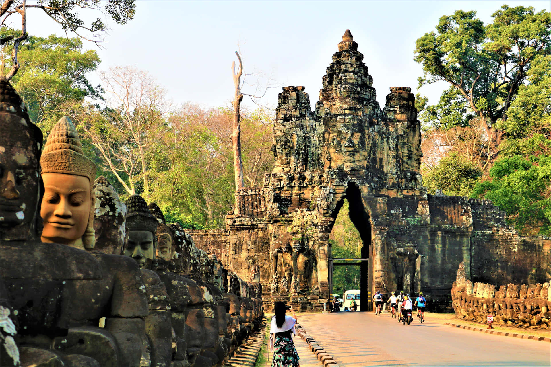 Architetturain Rovina Di Angkor Thom Sfondo