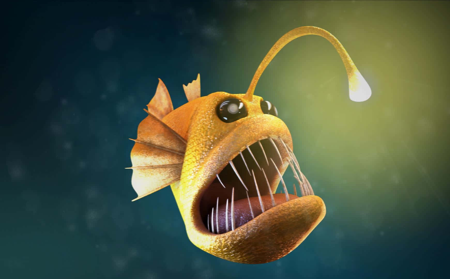 Anglerfish Illustratie Diepzeepredator.jpg Achtergrond