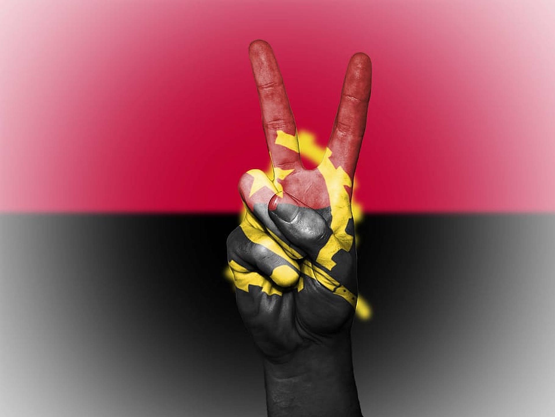 Angolanischeflagge Friedenszeichen Wallpaper