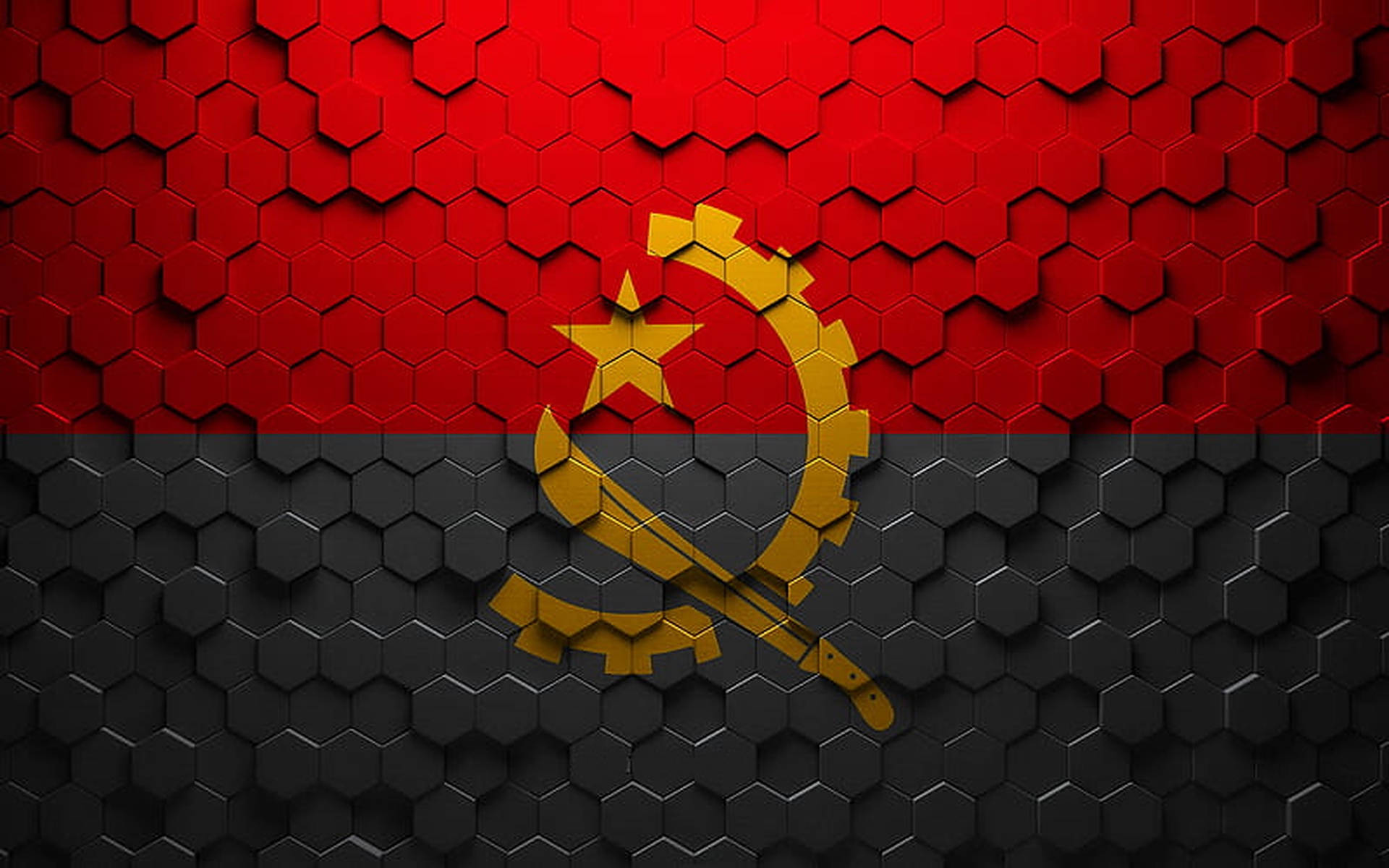 Angola Hexagon Art Wallpaper