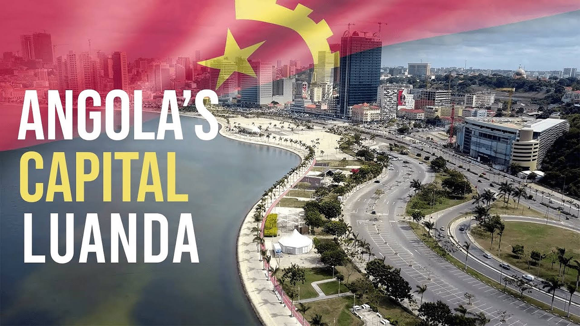 Scenen fra Angola's hovedstad Luanda på væggen Wallpaper