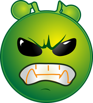 Angry Alien Emoticon PNG