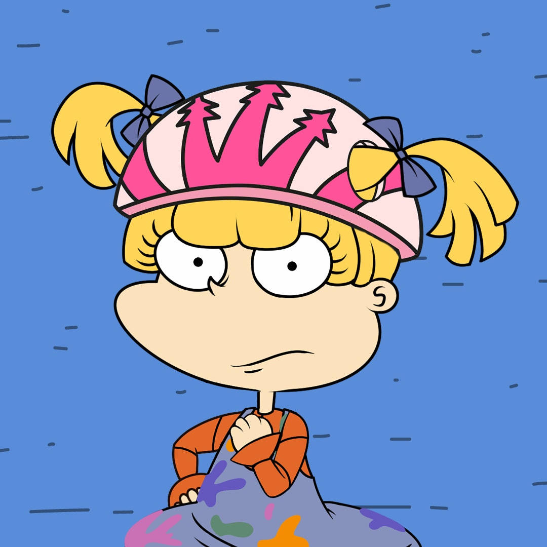 Angry Angelica Pickles Blue Art Wallpaper