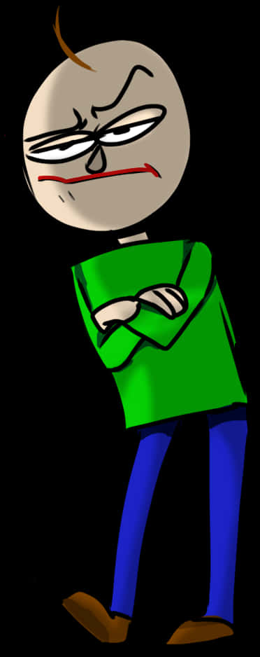 Angry Baldi Cartoon Character PNG