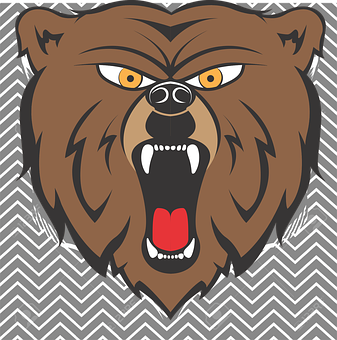 Angry Bear Graphic PNG