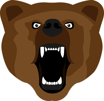 Angry Bear Vector Illustration PNG