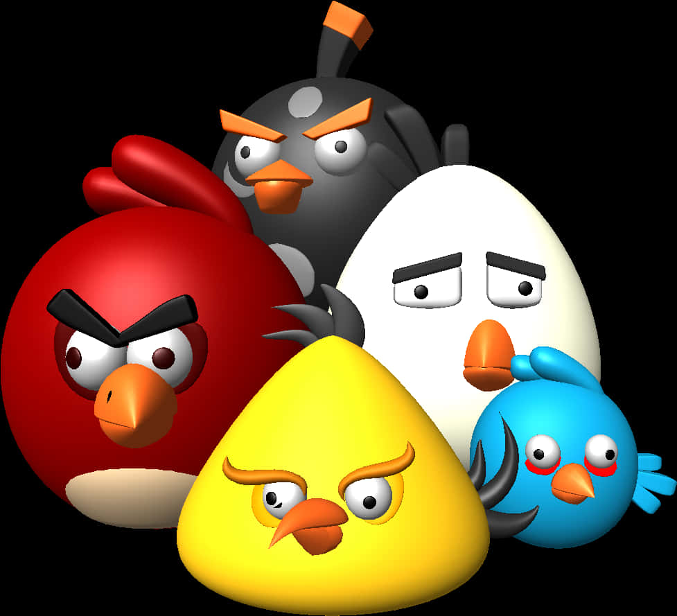 Angry Birds Characters Group PNG