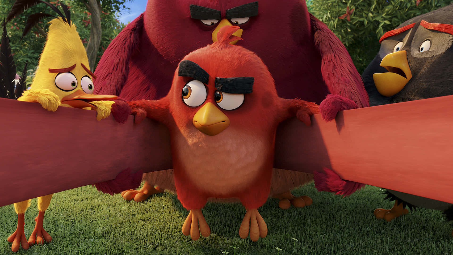 Angry Birds Characters Readyfor Action Wallpaper