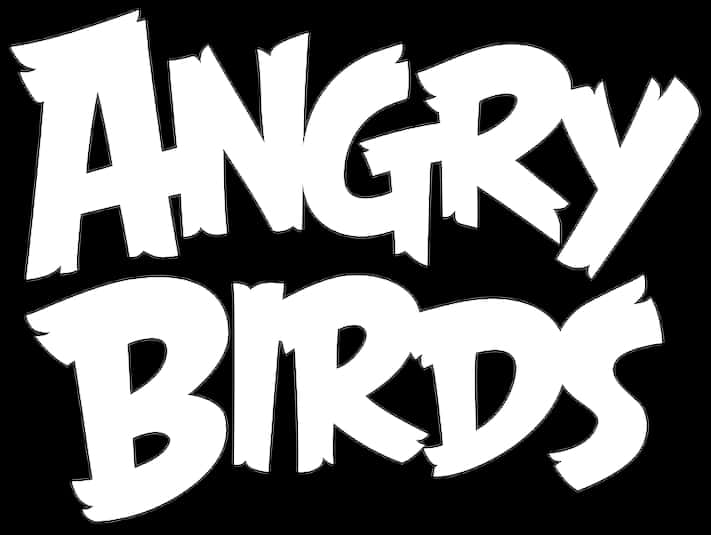 Angry Birds Logo Blackand White PNG