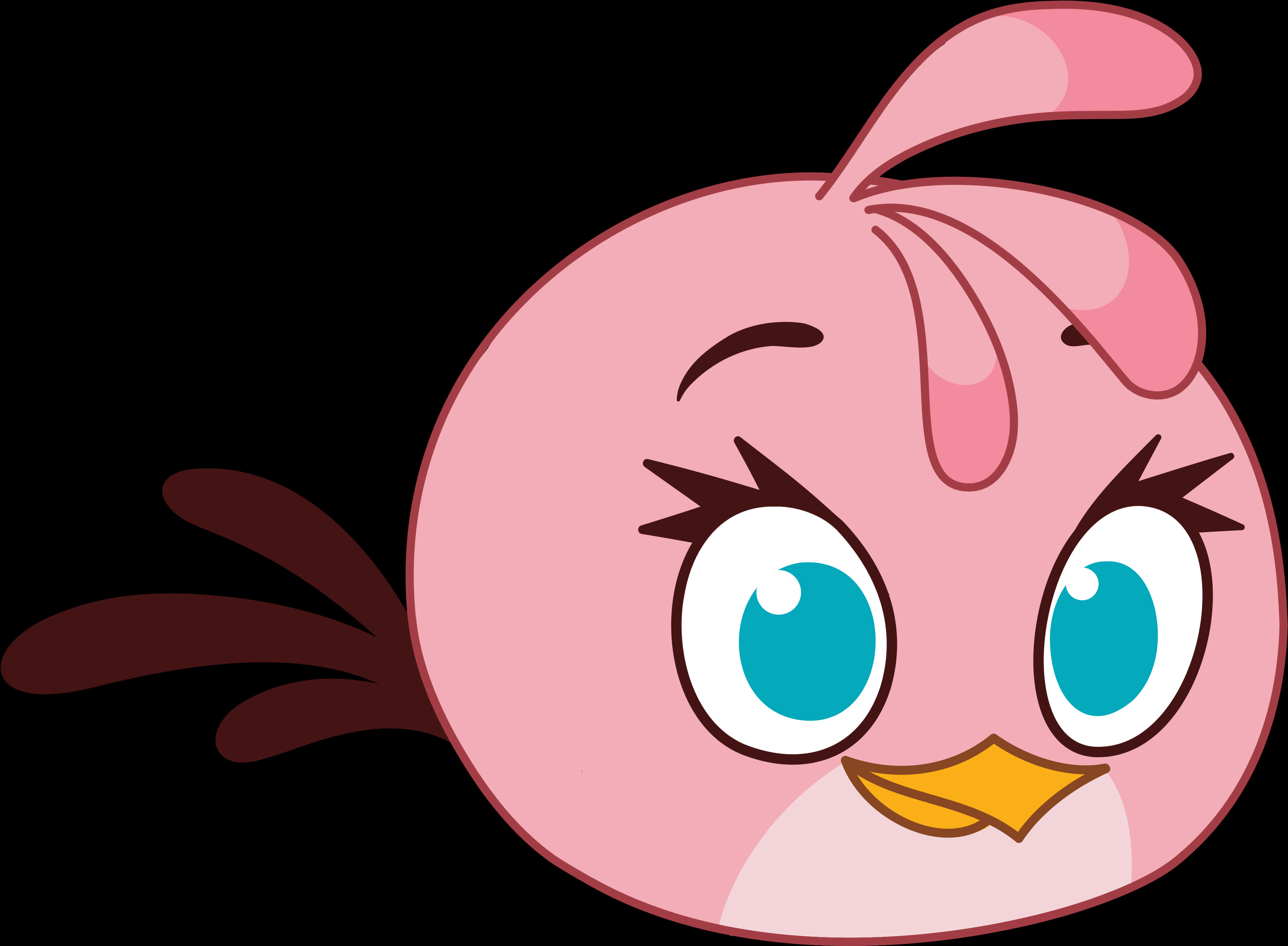 Angry Birds Pink Bird Character PNG