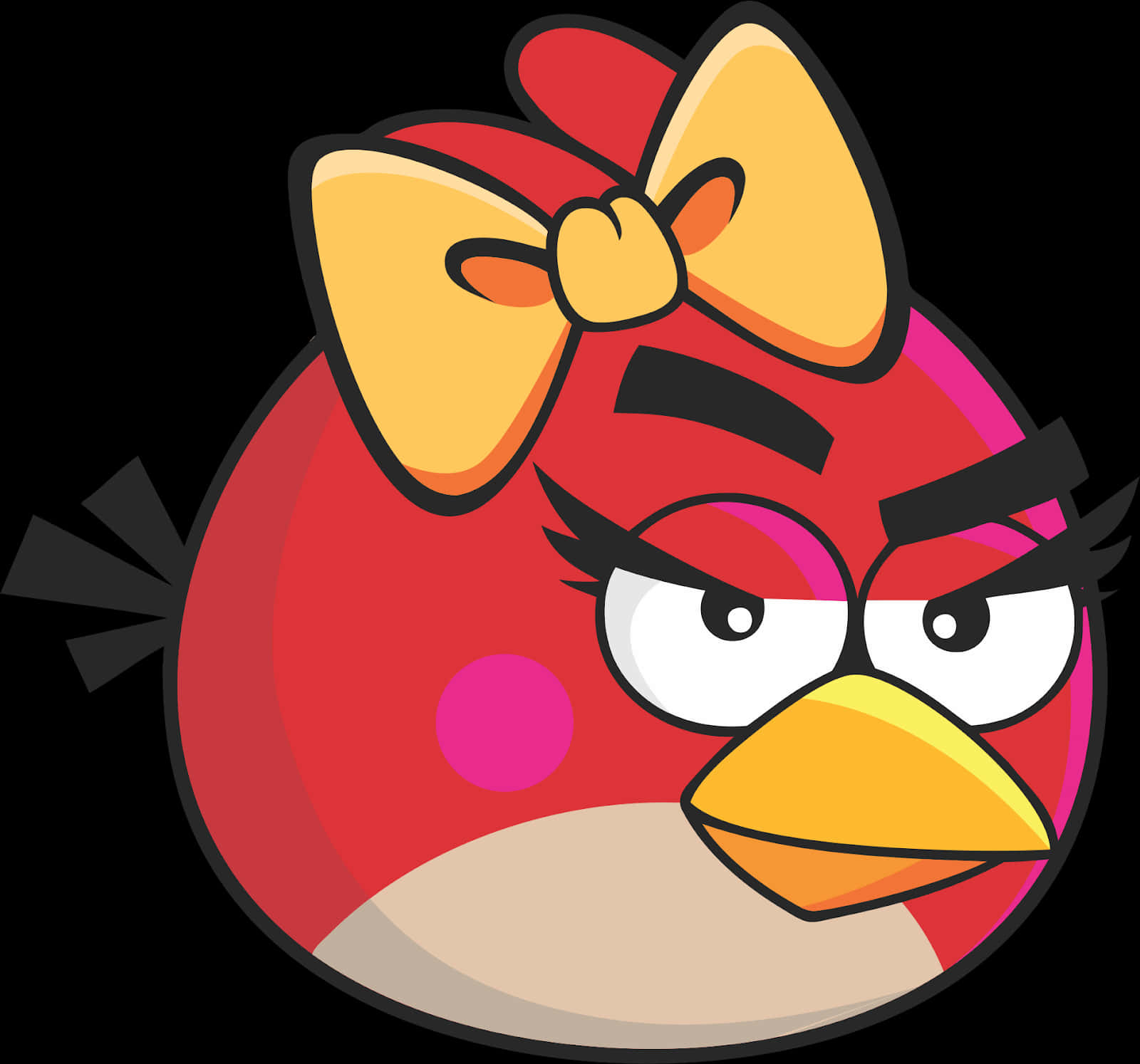 Angry Birds Red Female Character PNG