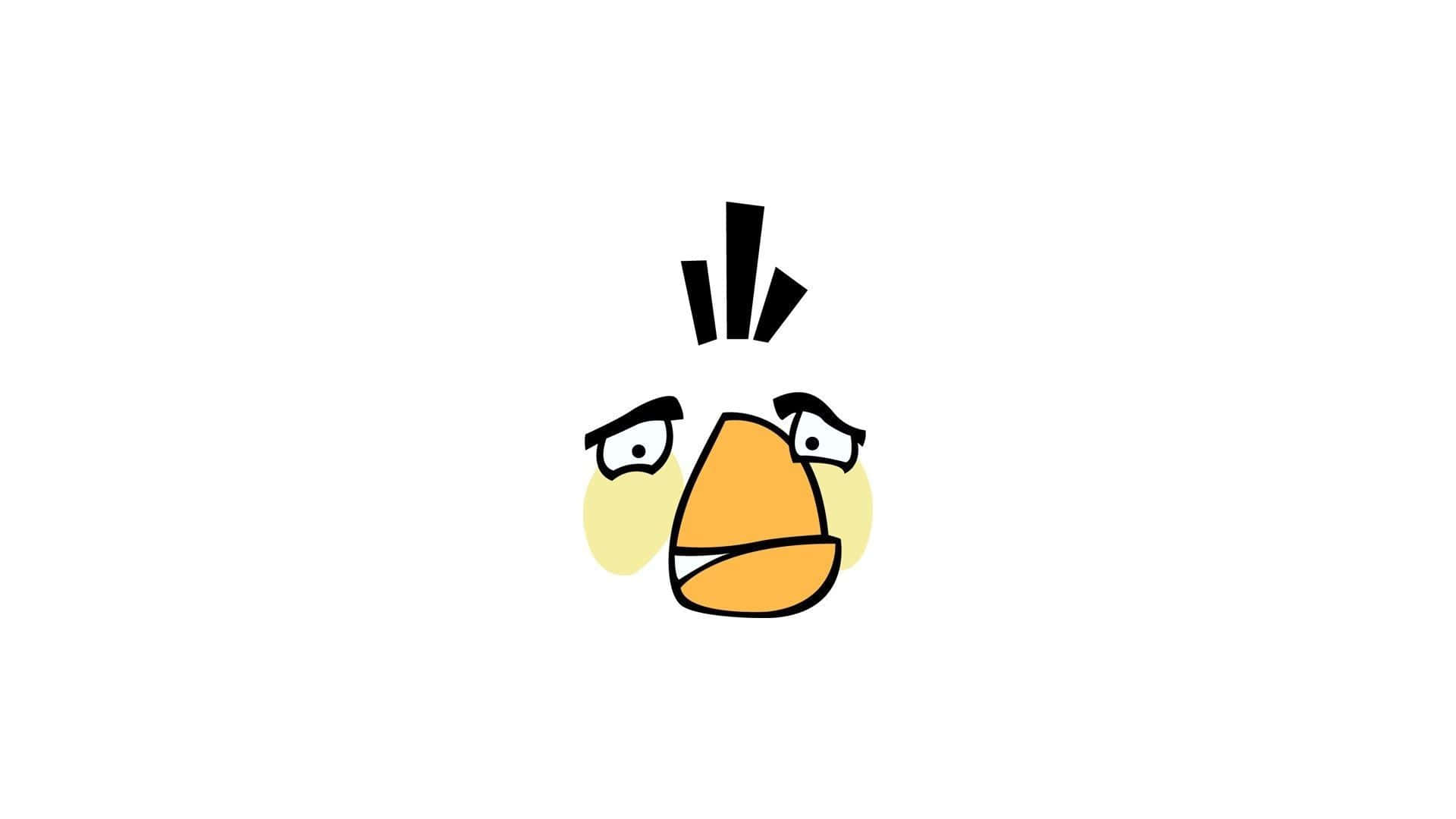 Angry Birds Yellow Bird Expression Wallpaper