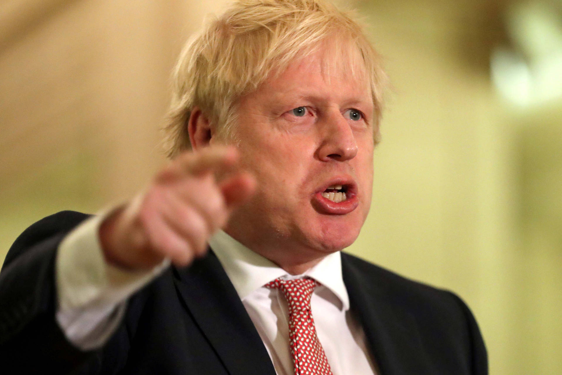 Angry Boris Johnson Pointing Fingers Wallpaper