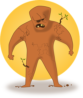 Angry Brown Monster Cartoon PNG