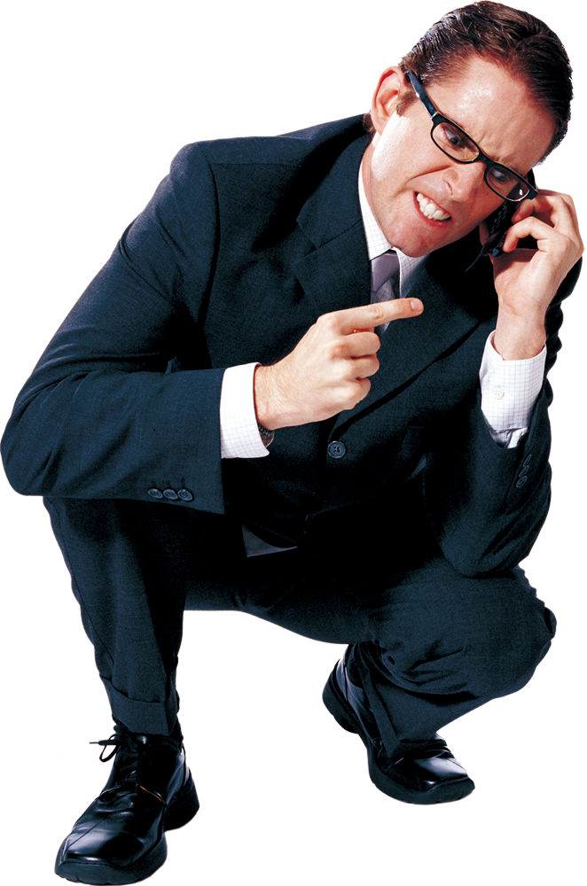 Angry Businessman On Phone.png PNG