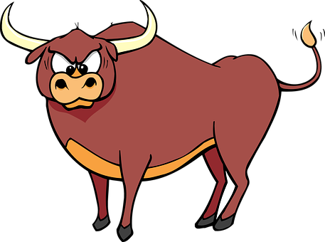 Angry Cartoon Bull PNG