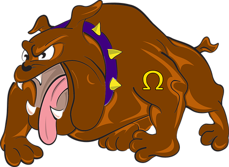 Angry Cartoon Bulldog PNG