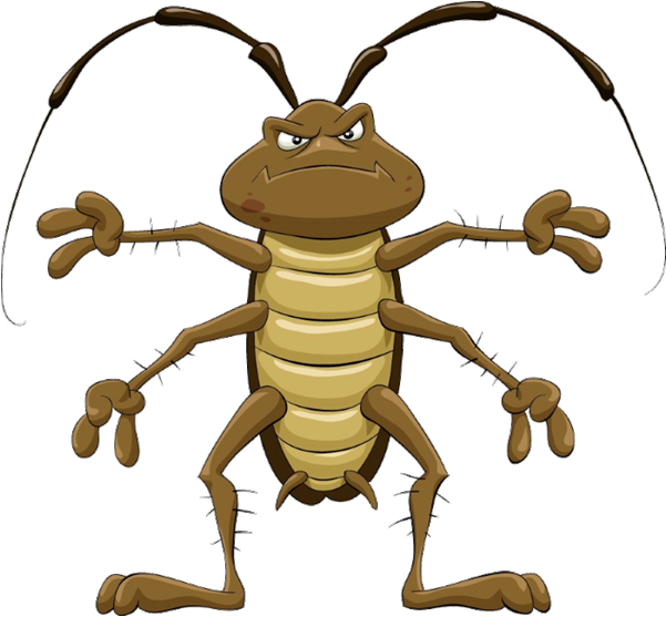 Angry Cartoon Cockroach Illustration PNG
