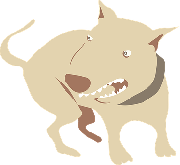Angry Cartoon Dog Illustration PNG