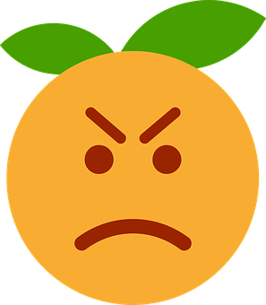 Angry Clementine Emoji PNG