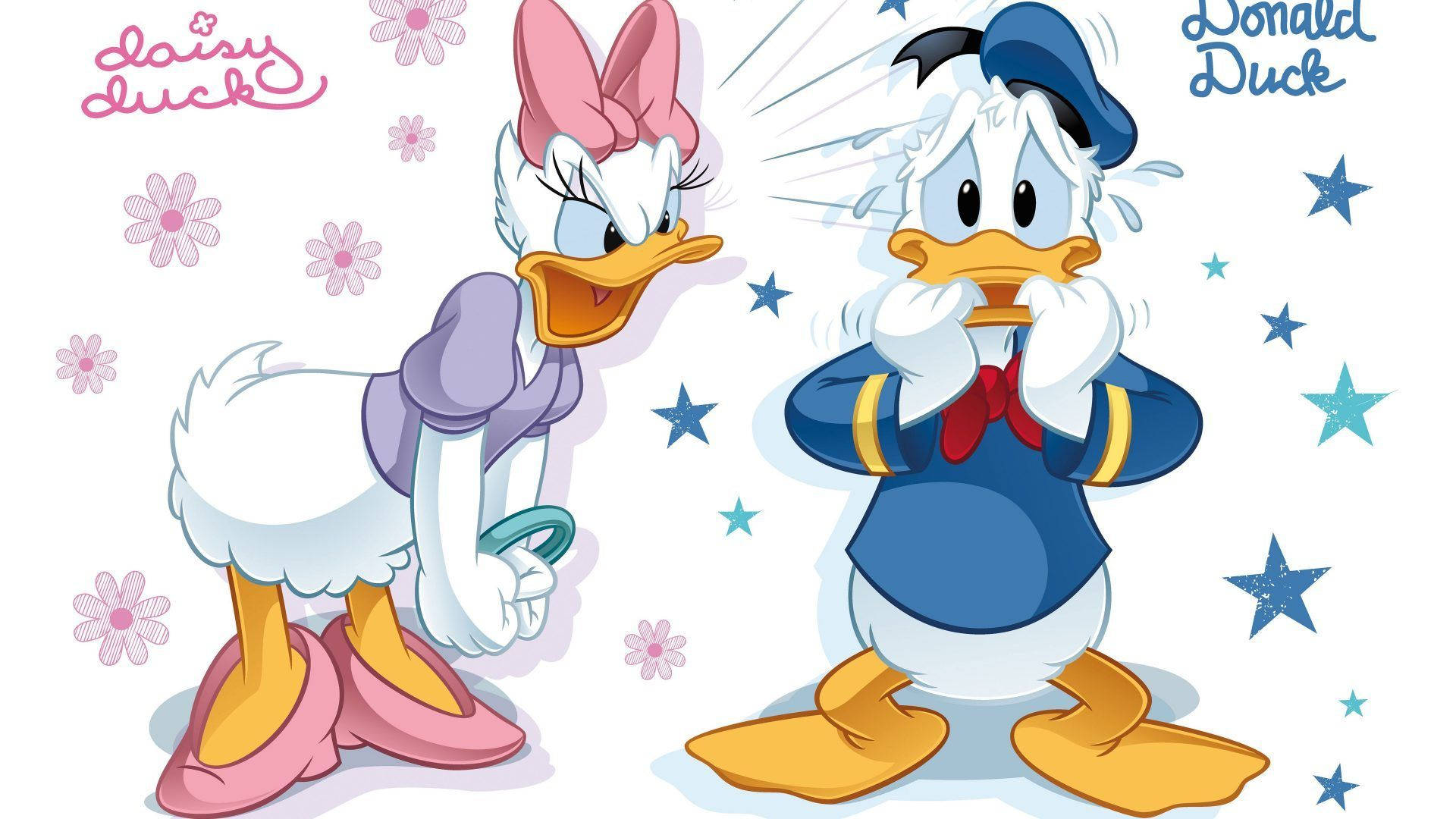 Angry Daisy Duck Towards Donald Wallpaper