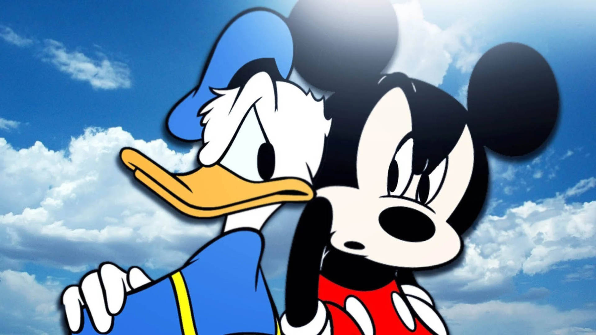 Pato Donald E Mickey Irritados Papel de Parede