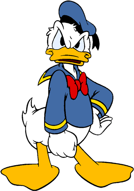 Angry Donald Duck Cartoon PNG