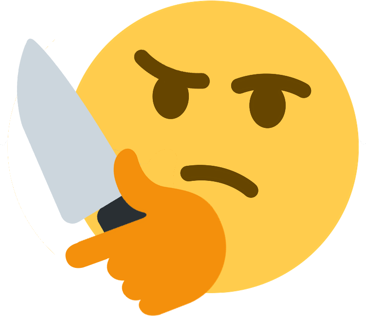 Angry Emoji Holding Knife PNG