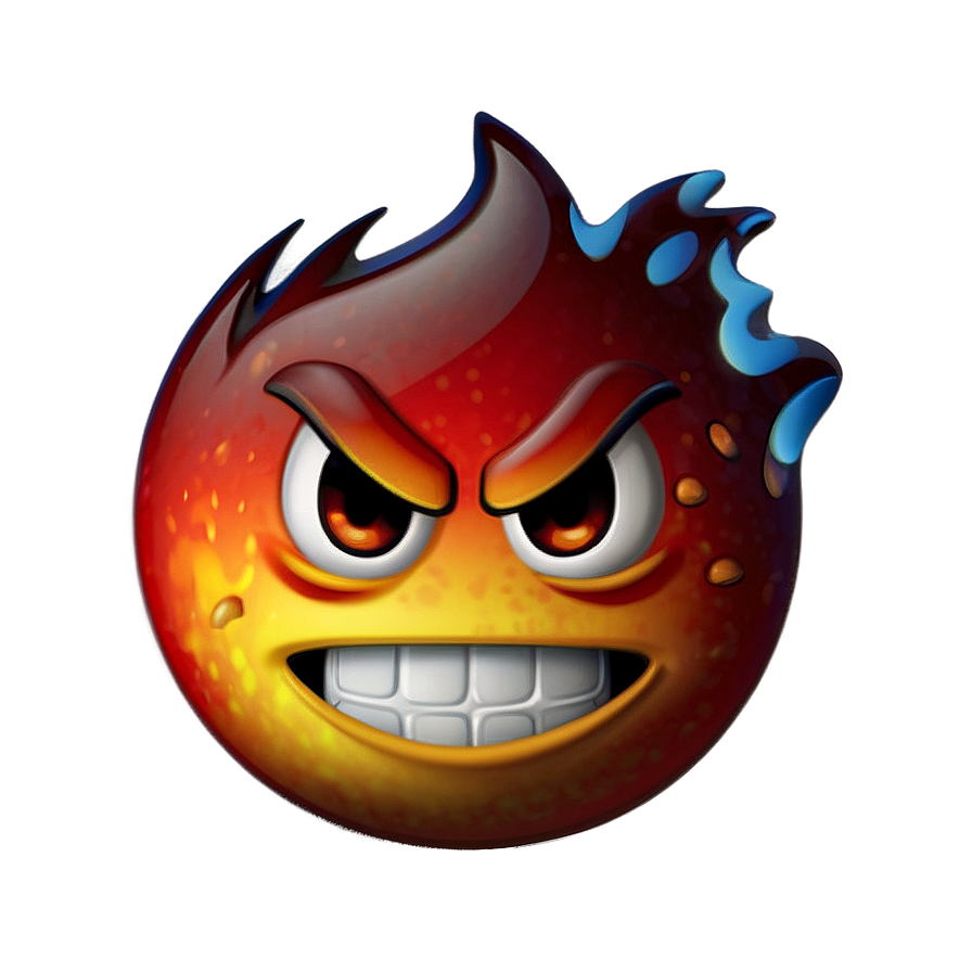 Download Angry Emoji With Fire Png 05252024 | Wallpapers.com