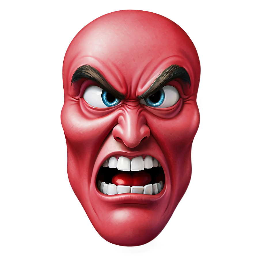 Angry Emoji With Red Face Png 05252024 PNG