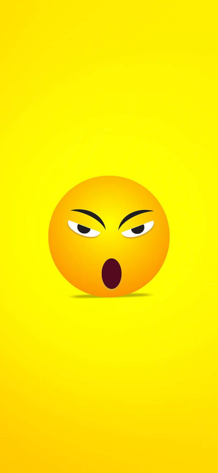 Angry Emoji Yellow Background.jpg Wallpaper