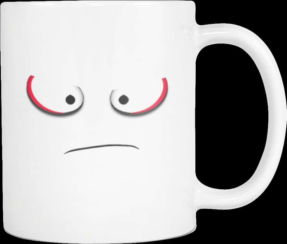 Angry Face Coffee Mug PNG