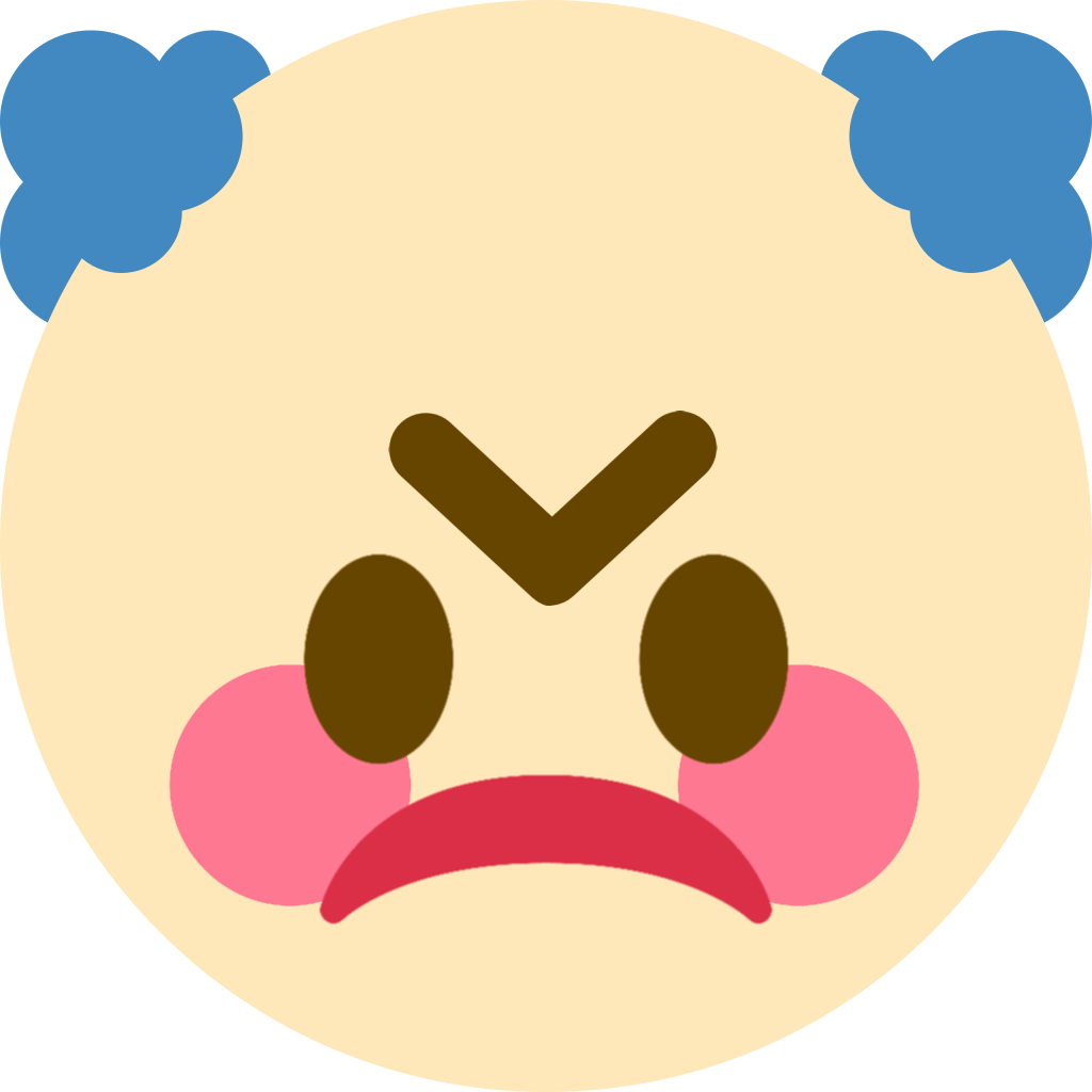Angry Face Emoji Illustration.png PNG