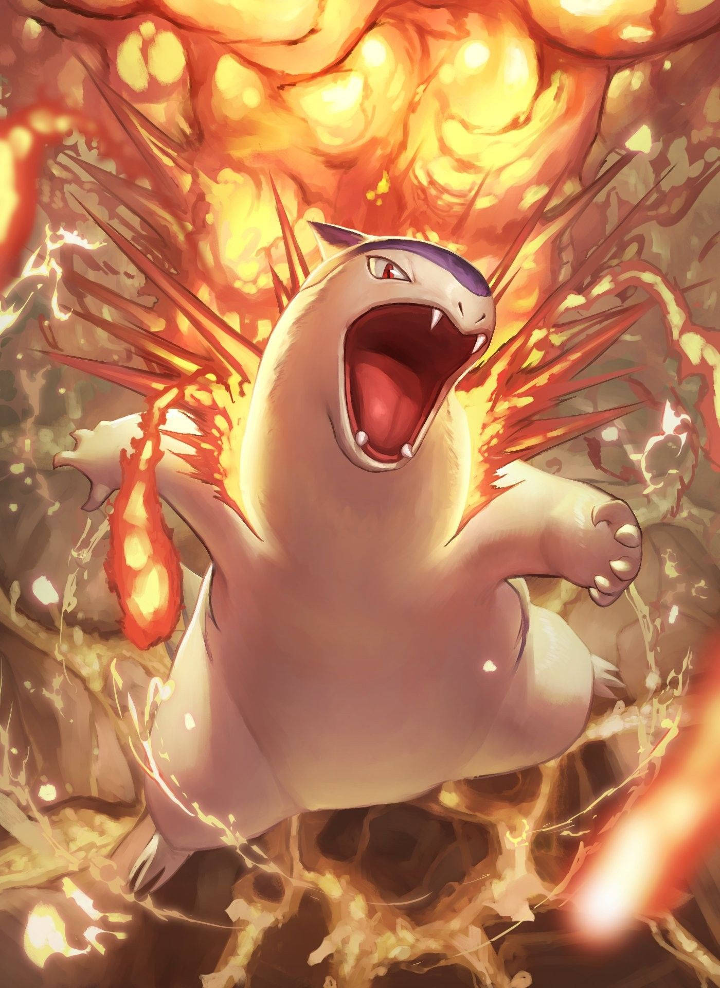 Angry Face Of Typhlosion Background