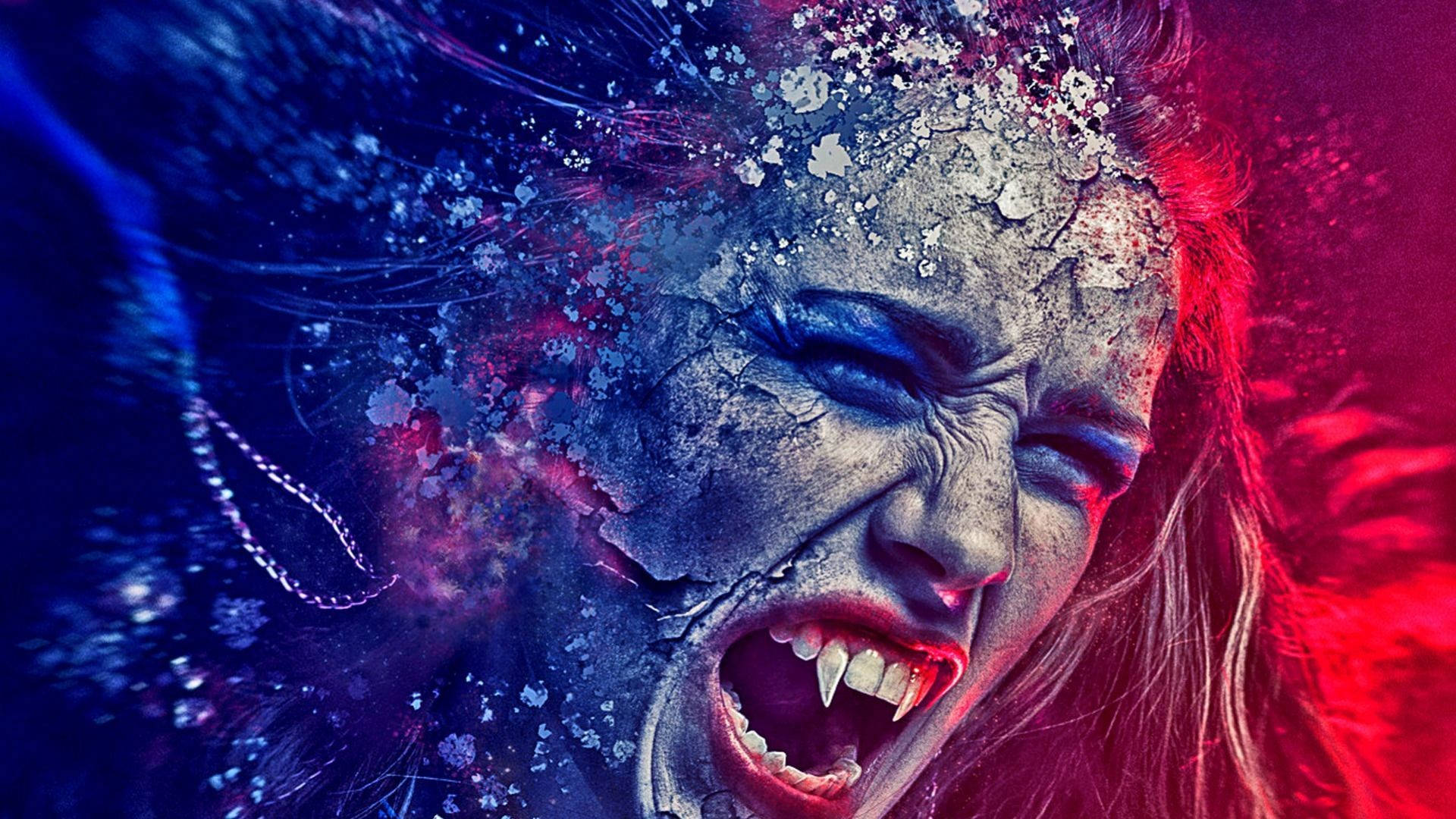Angry Female Vampire Wallpaper