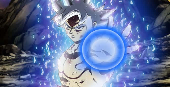 "An incensed Goku displays his power." Wallpaper