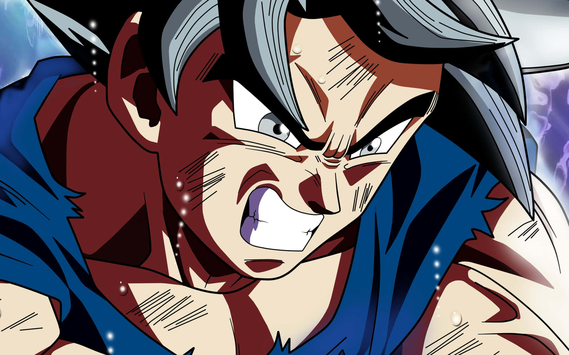 Goku, hovedpersonen i Dragon Ball, forbereder sig til kamp. Wallpaper