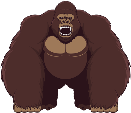 Angry Gorilla Cartoon PNG