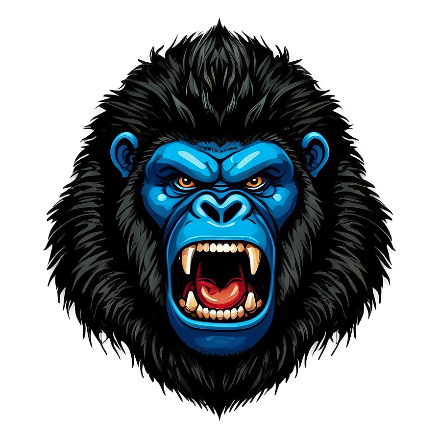 Angry Gorilla Comic Style Png 06252024 PNG