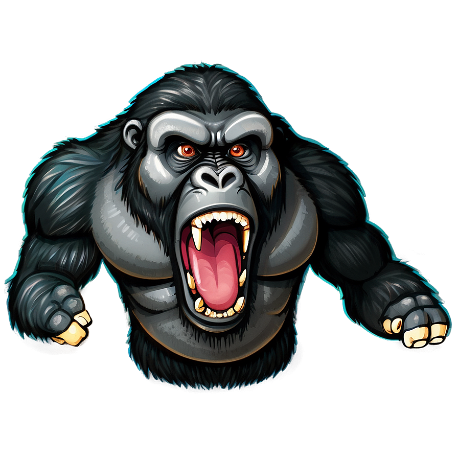 Angry Gorilla Drawing Png Ahq24 PNG