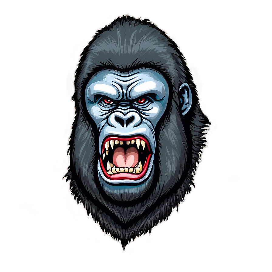 Angry Gorilla Drawing Png Xlm PNG