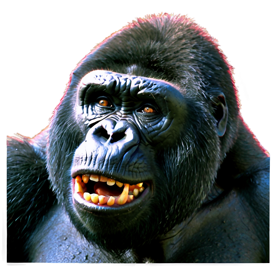 Angry Gorilla Face Close-up Png 06252024 PNG