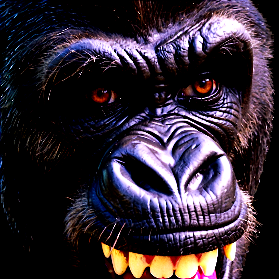 Angry Gorilla Face Close-up Png 06252024 PNG