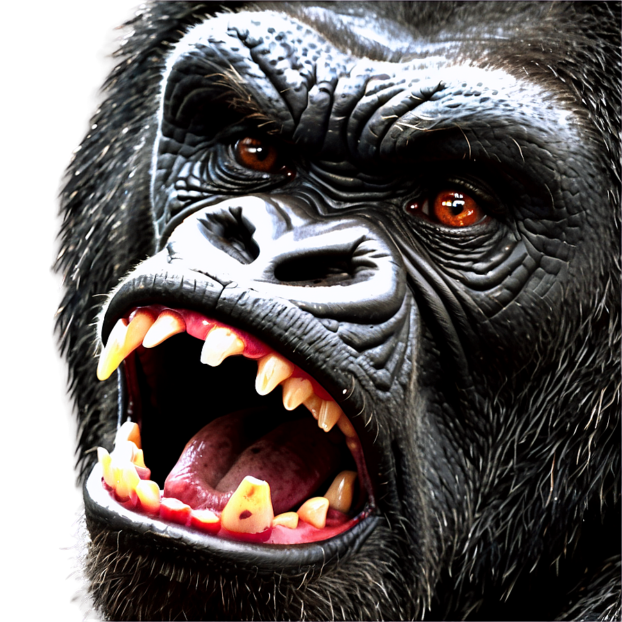 Angry Gorilla Face Illustration Png 37 PNG